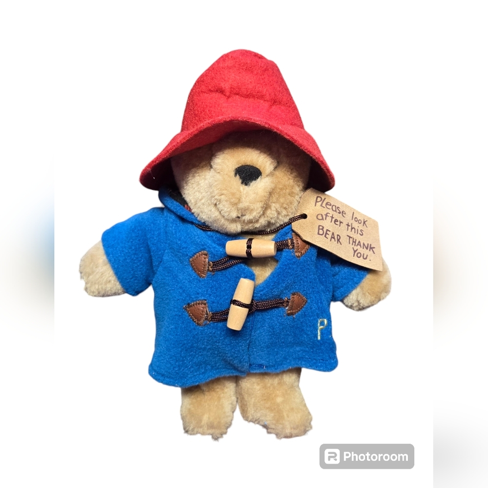 Paddington Bear Plush Stuffed Animal W/ Note Blue Coat Rainbow Designs 2021 10"